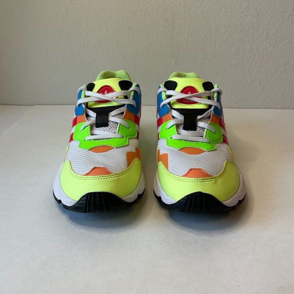 ADIDAS ORIGINALS MEN'S YUNG-96 LOW TEXTILE SHOE EE4407 YELLOW/GREEN/RED SIZE 7 - Picture 2 of 9